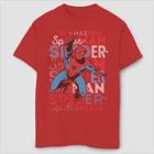 Girls' Marvel Spider-man Amazing Action Short Sleeve T-shirt - Red