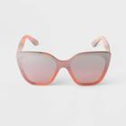 Women's Square Shield Sunglasses - A New Day Pink