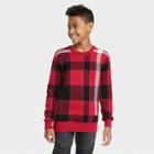 Boys' Plaid Pullover Sweater - Cat & Jack Red