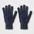 Men's Solid Knit Fingerless Tech Touch Gloves - Goodfellow & Co Navy, Size: