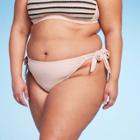 Women's Side-tie High Leg Cheeky Bikini Bottom - Wild Fable Brown X