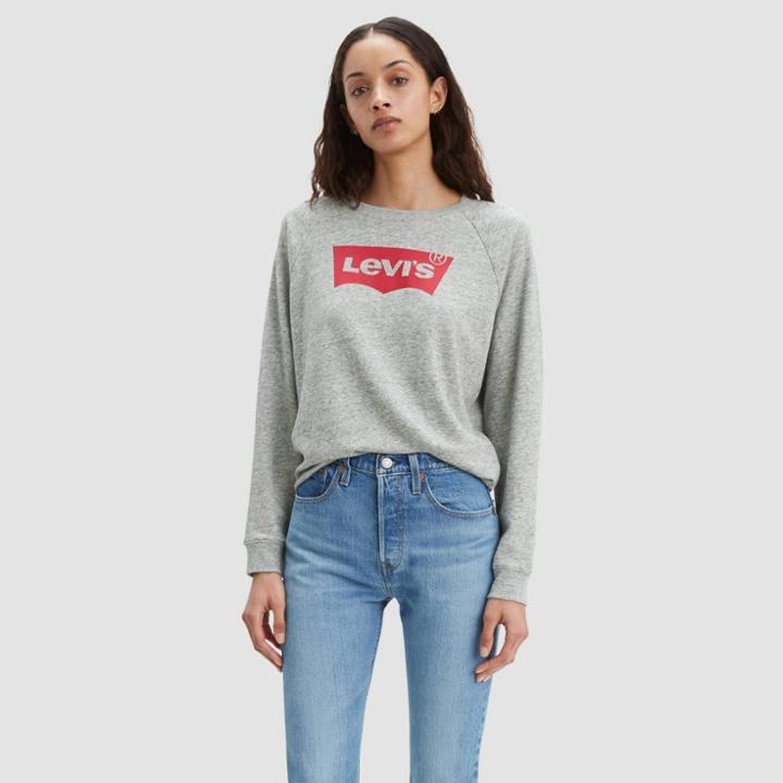 Levi's Women's Relaxed Graphic Crewneck Sweatshirt - Smokestack Heather -