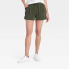 Women's Stretch Woven Shorts - All In Motion Olive Green
