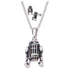 Women's 'star Wars' R2-d2 925 Sterling Silver 3d Earrings And Pendant With Chain