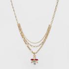 Target Three Chains And Fly Charm Short Necklace - A New Day Gold