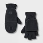 Kids' Solid Flip-top Fleece Gloves - Cat & Jack Black