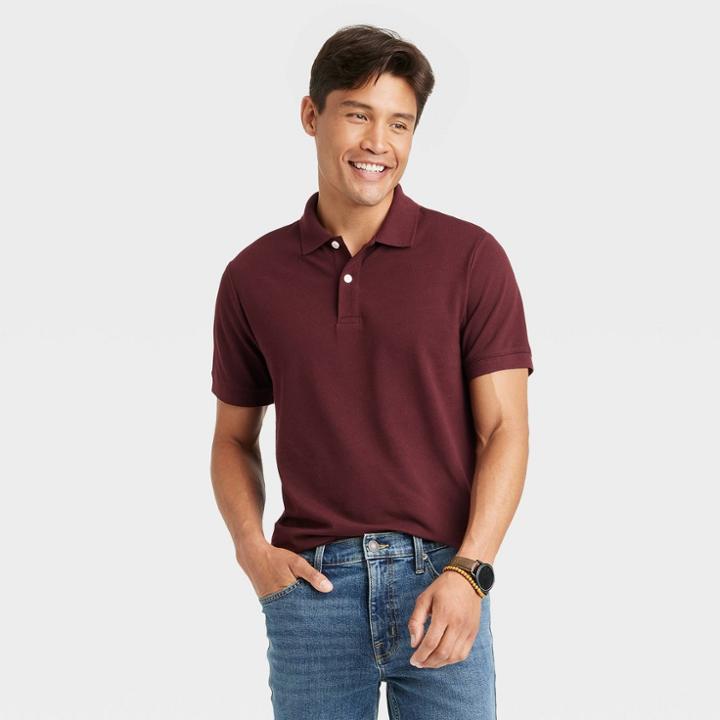 Men's Loring Polo Shirt - Goodfellow & Co Burgundy