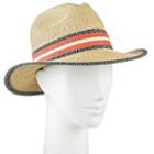 Merona Women's Panama Hat Black White And Coral -