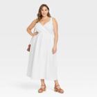 Women's Plus Size Cross Back Tank Dress - Universal Thread White