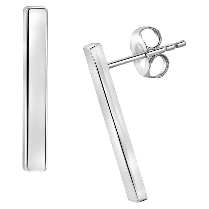 Target Women's Sterling Silver Plain Silver Stick Earring, White