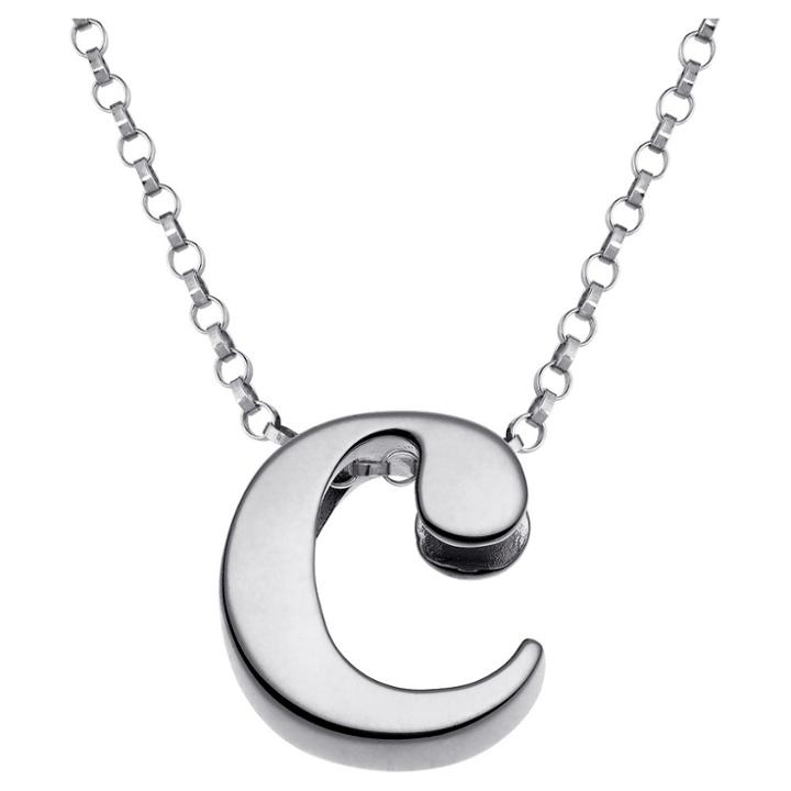 Distributed By Target Women's Sterling Silver 'c' Initial Charm Pendant -