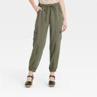 Women's Cargo Jogger Pants - Knox Rose Olive Green