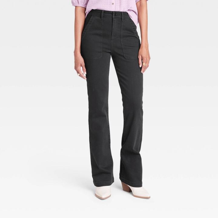 Women's High-rise Anywhere Flare Jeans - Knox Rose Black Denim