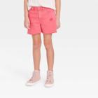 Girls' High-rise Midi Jean Shorts - Art Class Pink Wash