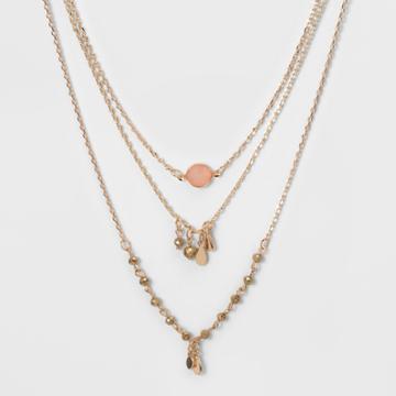 Target Choker With Chanel, Glitzy Beads, And Stampings - Rose Gold