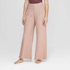 Women's Wide Rib Wide Leg Lounge Pants - Stars Above Mauve (pink)