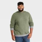 Men's Tall Regular Fit Hooded Pullover Sweater - Goodfellow & Co Olive