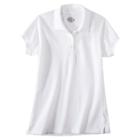 Dickies Girls' Pique Uniform Polo Shirt - White M, Girl's,
