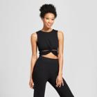 Women's Cut-out Twist Front Tank - Mossimo Supply Co. Black