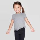 Petitetoddler Girls' Short Sleeve Sparkle T-shirt - Cat & Jack Gray 18m, Toddler Girl's