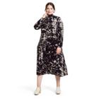 Women's Plus Size Marble Print Long Sleeve Knit Dress - Rachel Comey X Target Black