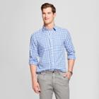 Men's Gingham Long Sleeve Northrop Button-down Shirt - Goodfellow & Co Athens Blue