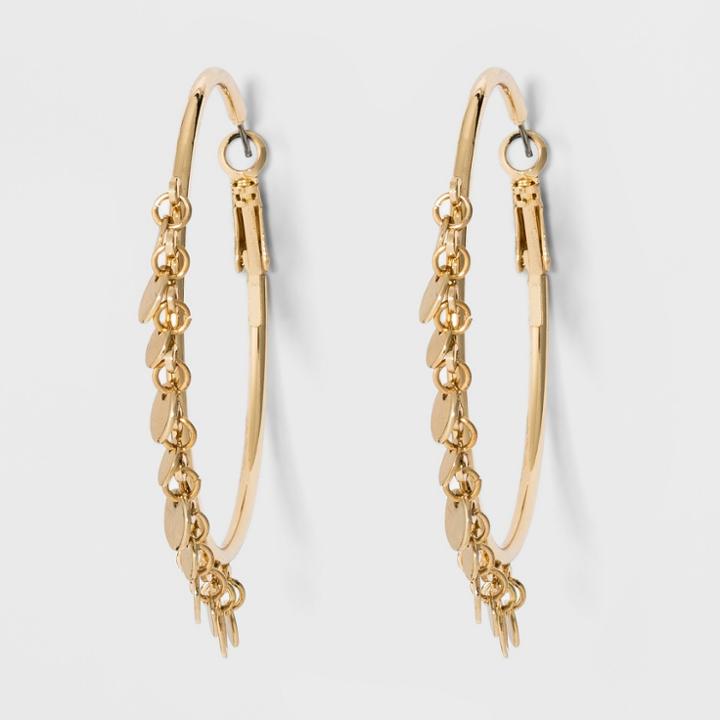 Sugarfix By Baublebar Hoop With Gold Coins Earrings - Gold, Women's