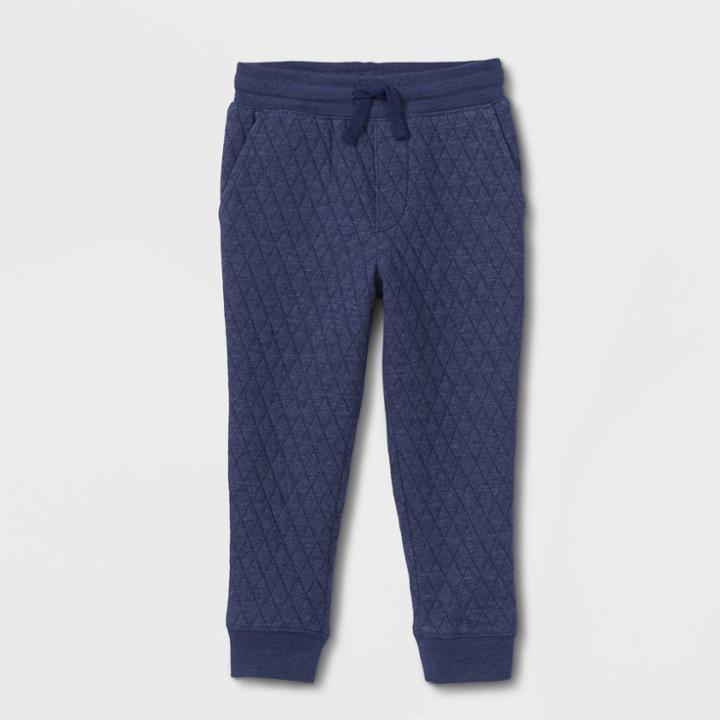 Oshkosh B'gosh Toddler Boys' French Terry Quilted Jogger Pants - Navy