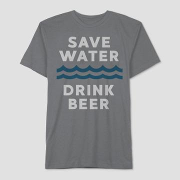 Target Well Worn Men's Short Sleeve Save Water, Drink Beer T-shirt - Soft