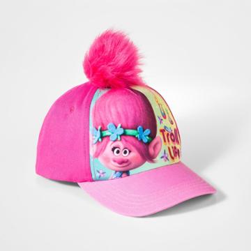 Girls' Trolls 'troll Life' Baseball Cap - Pink