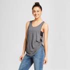 Women's Side Knot Tank Top - Mossimo Supply Co. Charcoal (grey)