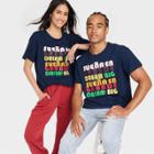 No Brand Latino Heritage Month Adult Gender Inclusive Suena En Grande Short Sleeve Round Neck T-shirt - Blue