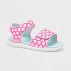Toddler See Kai Run Basics Logan Floral Print T-strap Sandals - Pink