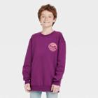 Boys' Crew Neck Fleece Pullover Sweatshirt - Art Class Purple