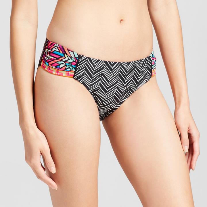 Clean Water Women's Tab Side Hipster Bikini Swim Bottoms - Black