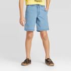 Oversizeboys' Stretch Flat Front Chino Shorts - Cat & Jack Blue 10 Husky, Boy's