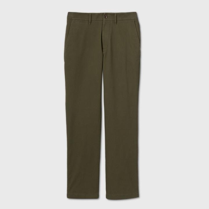 Men's Straight Fit Chino Pants - Goodfellow & Co Green