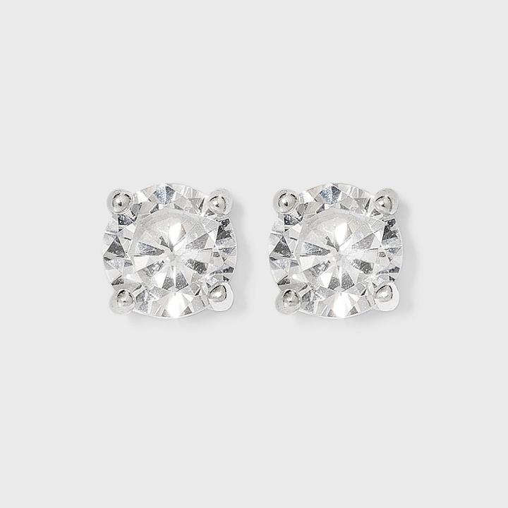 Women's Sterling Silver Cubic Zirconia Stud Earrings - A New Day