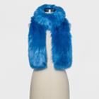 Women's Oversized Faux Fur Scarf - A New Day Blue