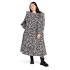 Women's Plus Size Leopard Print Long Sleeve Dress - Sandy Liang X Target White/black