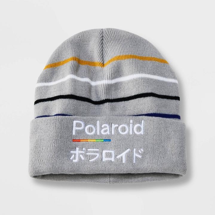 Men's Polaroid Striped Beanie -