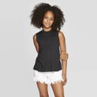 Girls' High Neck Tank Top - Art Class Black