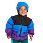 Toddler Color Block Puffer Jacket - Lego Collection X Target Black/blue/purple