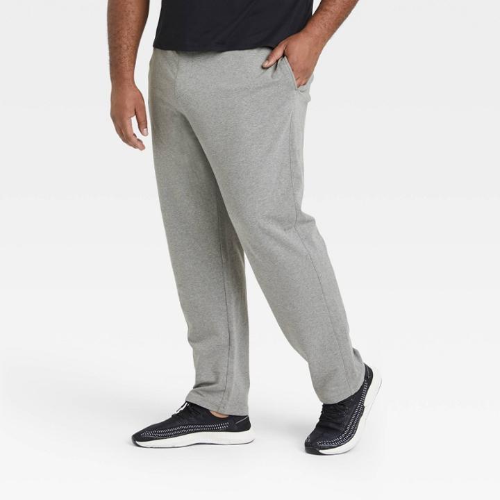 Men's Big & Tall Fleece Pants - All In Motion Gray