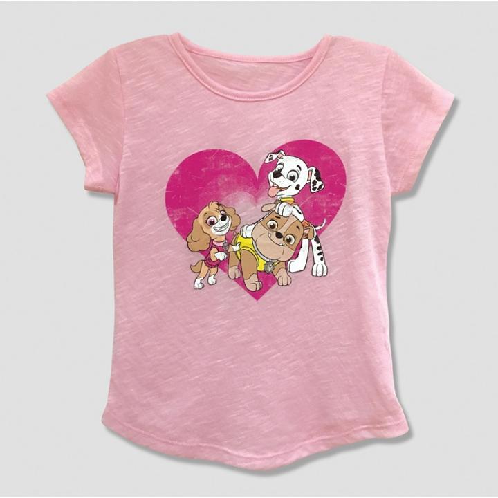 Toddler Girls' Paw Patrol Short Sleeve T-shirt - Pink