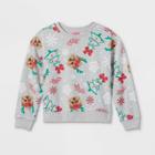 Girls' Jojo Siwa Ugly Fleece Pullover Sweatshirt - Gray