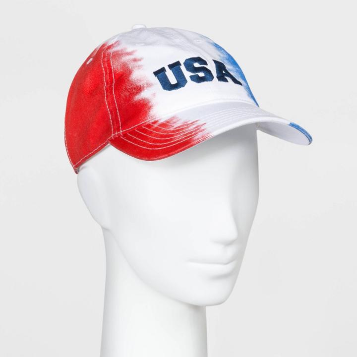 Mighty Fine Women's Americana Baseball Hat, Blue/red/white