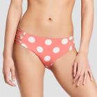Sunn Lab Swim Women's Polka Dot Strappy Hipster Bikini Bottom - Antique