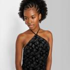 Women's Sleeveless Velvet Bodycon Dress - Wild Fable Black Paisley