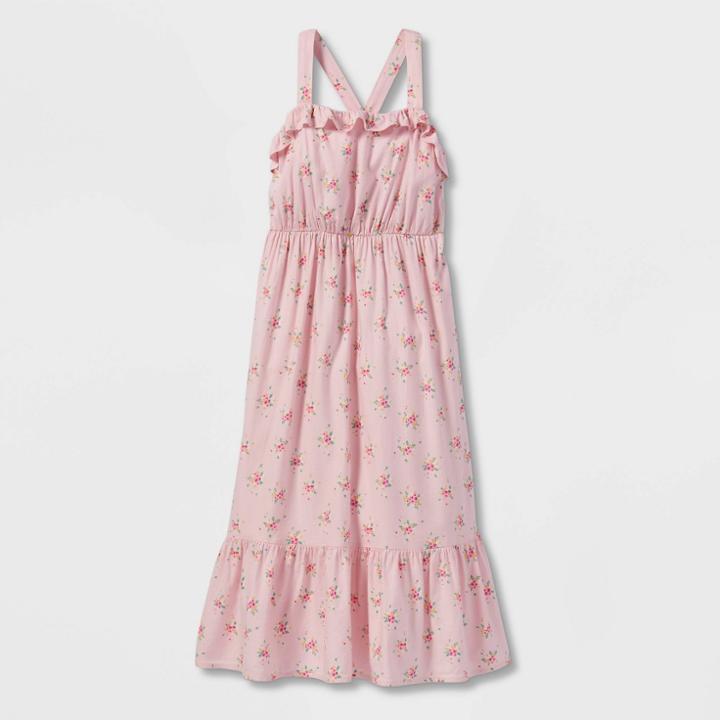 Girls' Empire Waist Sleeveless Woven Maxi Dress - Cat & Jack